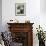 Man Listening to Portable Gramophone-null-Framed Photo displayed on a wall