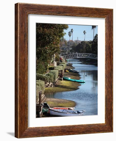 Man-Made Canal in Venice Canal Historic District, Venice, Los Angeles, California, Usa-Bruce Yuanyue Bi-Framed Photographic Print