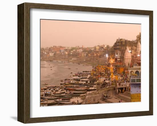 Man Mandir Ghat, Varanasi, Uttar Pradesh, India, Asia-Ben Pipe-Framed Photographic Print