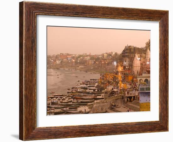 Man Mandir Ghat, Varanasi, Uttar Pradesh, India, Asia-Ben Pipe-Framed Photographic Print