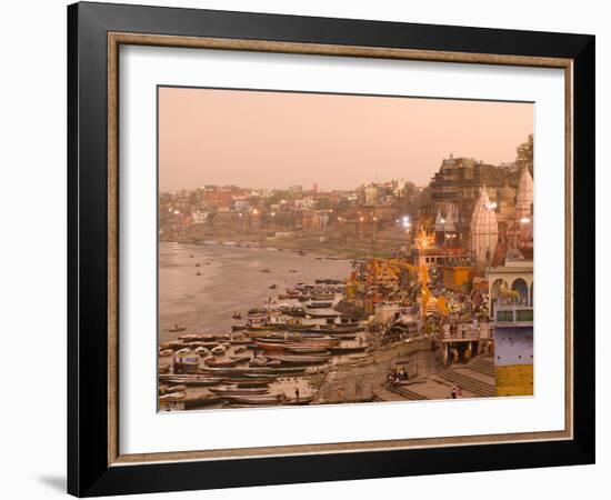 Man Mandir Ghat, Varanasi, Uttar Pradesh, India, Asia-Ben Pipe-Framed Photographic Print