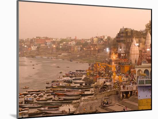 Man Mandir Ghat, Varanasi, Uttar Pradesh, India, Asia-Ben Pipe-Mounted Photographic Print