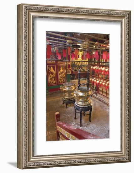 Man Mo Temple, Sheung Wan, Hong Kong Island, Hong Kong, China, Asia-Ian Trower-Framed Photographic Print