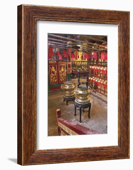 Man Mo Temple, Sheung Wan, Hong Kong Island, Hong Kong, China, Asia-Ian Trower-Framed Photographic Print