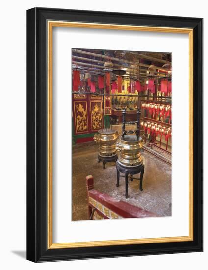 Man Mo Temple, Sheung Wan, Hong Kong Island, Hong Kong, China, Asia-Ian Trower-Framed Photographic Print