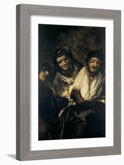 Man Mocked by Two Women (Women Laughing or the Ministratio)-Francisco de Goya-Framed Giclee Print