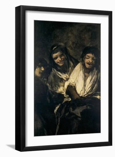 Man Mocked by Two Women (Women Laughing or the Ministratio)-Francisco de Goya-Framed Giclee Print