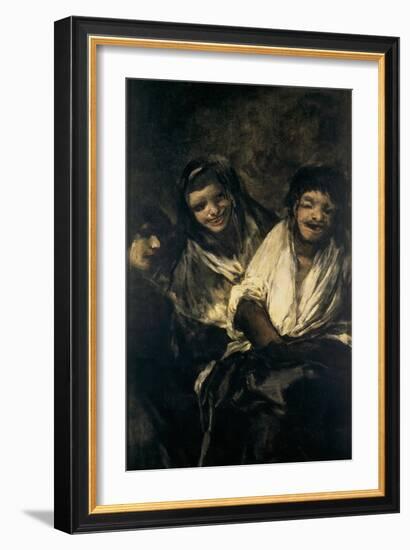 Man Mocked by Two Women (Women Laughing or the Ministratio)-Francisco de Goya-Framed Giclee Print