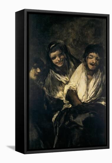 Man Mocked by Two Women (Women Laughing or the Ministratio)-Francisco de Goya-Framed Premier Image Canvas