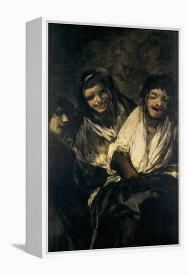 Man Mocked by Two Women (Women Laughing or the Ministratio)-Francisco de Goya-Framed Premier Image Canvas