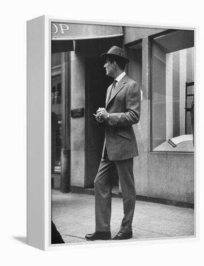 Man Modeling Executive Fashion-Nina Leen-Framed Premier Image Canvas