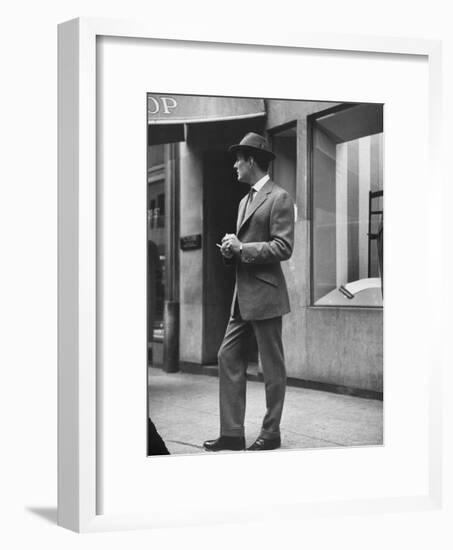 Man Modeling Executive Fashion-Nina Leen-Framed Photographic Print