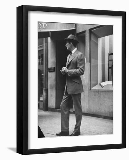 Man Modeling Executive Fashion-Nina Leen-Framed Photographic Print