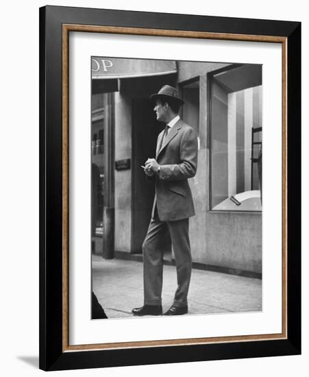 Man Modeling Executive Fashion-Nina Leen-Framed Photographic Print