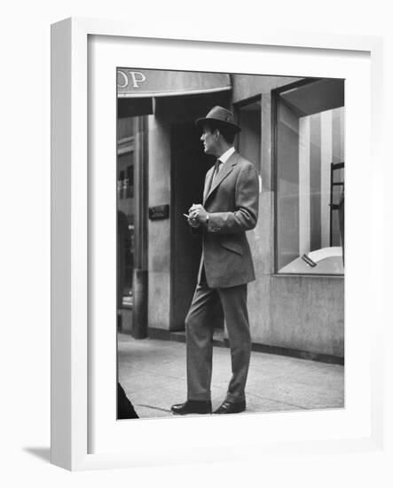 Man Modeling Executive Fashion-Nina Leen-Framed Photographic Print