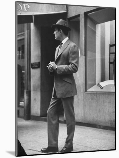 Man Modeling Executive Fashion-Nina Leen-Mounted Photographic Print