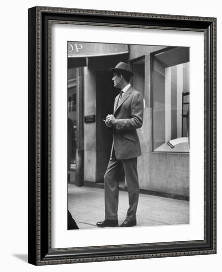 Man Modeling Executive Fashion-Nina Leen-Framed Photographic Print