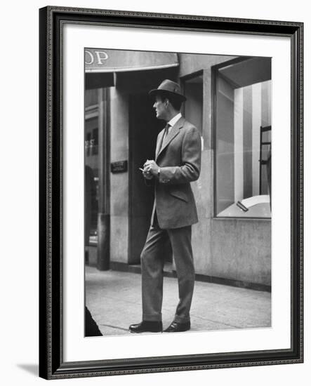 Man Modeling Executive Fashion-Nina Leen-Framed Photographic Print