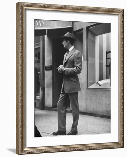 Man Modeling Executive Fashion-Nina Leen-Framed Photographic Print