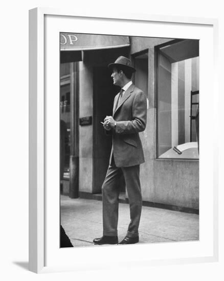 Man Modeling Executive Fashion-Nina Leen-Framed Photographic Print