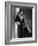 Man Models a Wool Jersey Dressing Gown and His Wire- Haired Fox Terrier Poses for the Camera-null-Framed Photographic Print