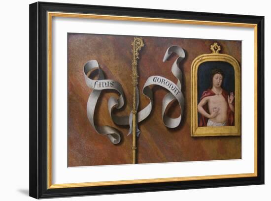 Man of Sorrows-Bernard van Orley-Framed Art Print