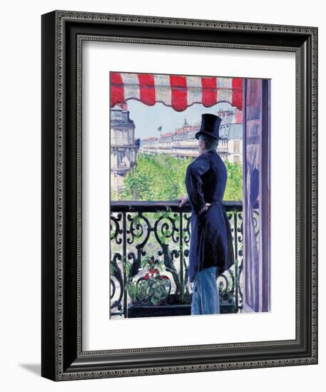 Man on a Balcony, Boulevard Haussmann, 1880-Gustave Caillebotte-Framed Giclee Print