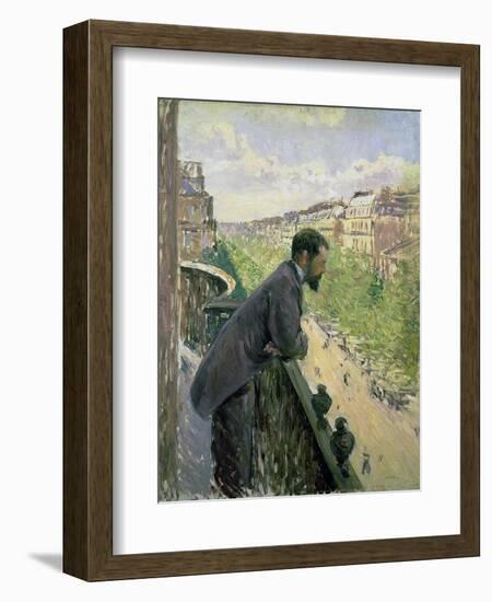 Man on a Balcony, C.1880-Gustave Caillebotte-Framed Giclee Print