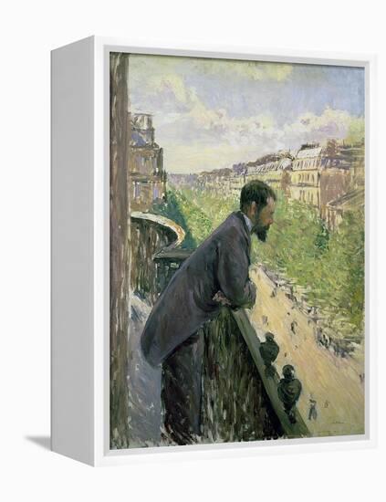 Man on a Balcony, C.1880-Gustave Caillebotte-Framed Premier Image Canvas