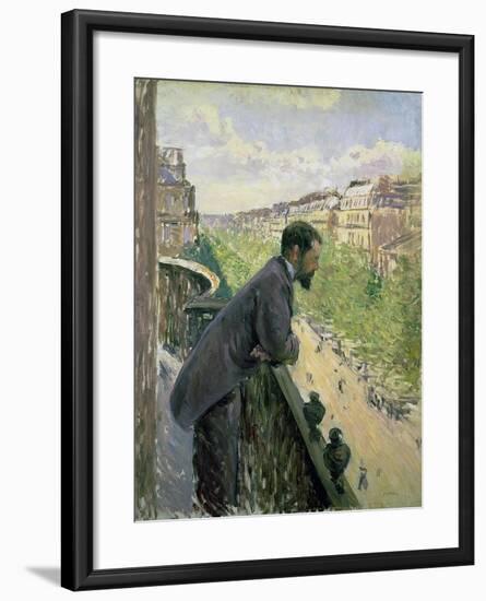 Man on a Balcony, C.1880-Gustave Caillebotte-Framed Giclee Print