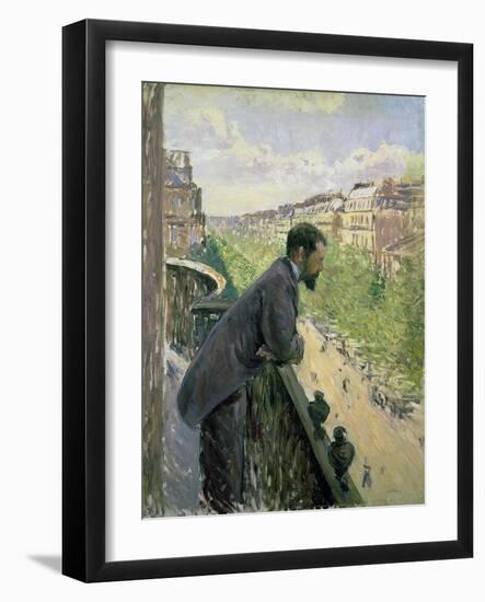 Man on a Balcony, C.1880-Gustave Caillebotte-Framed Giclee Print