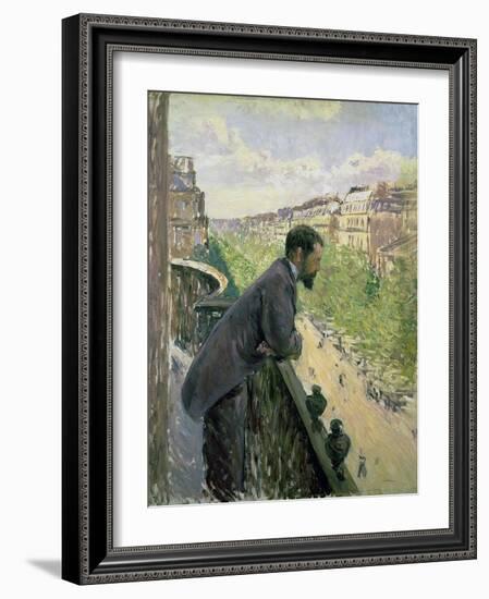 Man on a Balcony, C.1880-Gustave Caillebotte-Framed Giclee Print