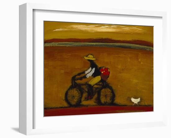 Man on Bicycle-Karen Bezuidenhout-Framed Giclee Print