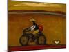 Man on Bicycle-Karen Bezuidenhout-Mounted Giclee Print