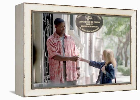 MAN ON FIRE by Tony Scott with Denzel Washington, Dakota Fanning (photo)-null-Framed Stretched Canvas