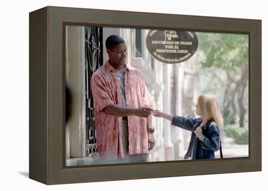 MAN ON FIRE by Tony Scott with Denzel Washington, Dakota Fanning (photo)-null-Framed Stretched Canvas