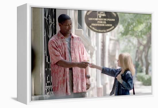 MAN ON FIRE by Tony Scott with Denzel Washington, Dakota Fanning (photo)-null-Framed Stretched Canvas