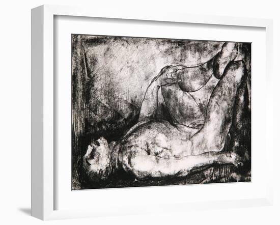 Man on His Back, Nude, C.1916-George Wesley Bellows-Framed Giclee Print