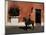 Man on Horse in Front of a Typical Painted Wall, Antigua, Guatemala, Central America-Upperhall-Mounted Photographic Print