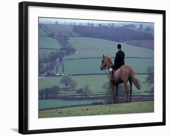 Man on horse, Leicestershire, England-Alan Klehr-Framed Photographic Print