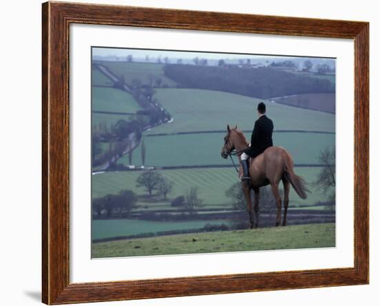 Man on horse, Leicestershire, England-Alan Klehr-Framed Photographic Print