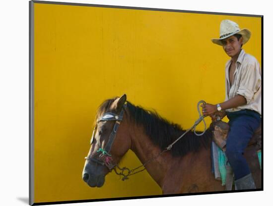 Man on Horseback, Honduras-Keren Su-Mounted Photographic Print