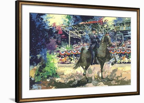 Man on Horseback-Wayland Moore-Framed Serigraph