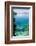 Man paddle boarding in a lake, Lake Tahoe, California, USA-Panoramic Images-Framed Photographic Print