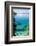 Man paddle boarding in a lake, Lake Tahoe, California, USA-Panoramic Images-Framed Photographic Print