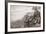 Man Panning Gold on Nome, Alaska, Beach in the Early 20th Century-null-Framed Photo