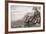 Man Panning Gold on Nome, Alaska, Beach in the Early 20th Century-null-Framed Photo