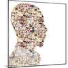 Man People Collage Faces Double Exposure-zurijeta-Mounted Photographic Print