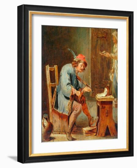 Man Playing a Fiddle, 1800-50-David the Younger Teniers-Framed Giclee Print