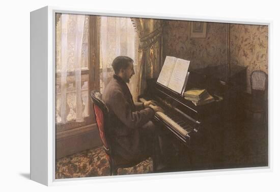 Man Playing Piano, 1876-Gustave Caillebotte-Framed Premier Image Canvas